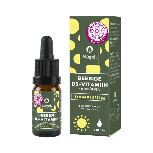 Beebide D-vitamiin oliiviõliga 440 IU, NÔGEL, 10 ml