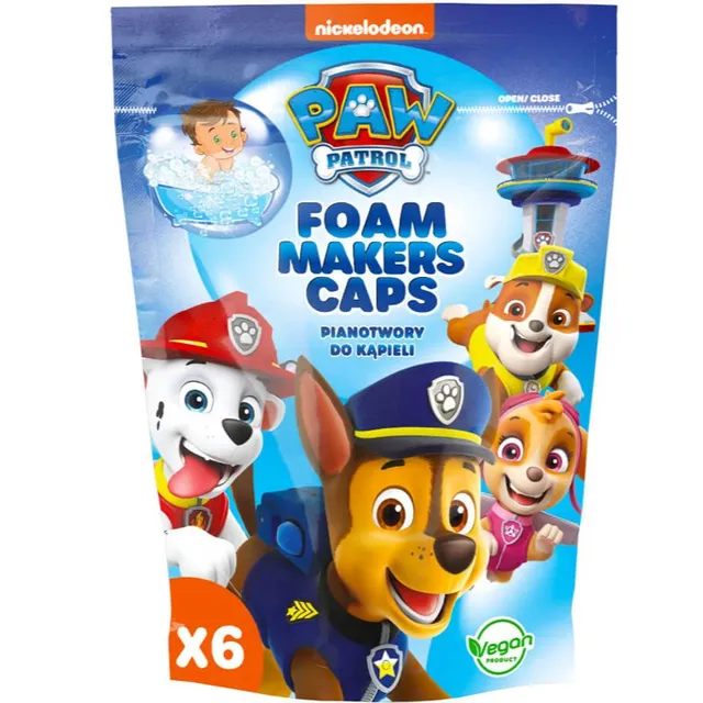 Nickelodeon Paw Patrol Foam Makers Caps Vannivaht lastele 6x16 g