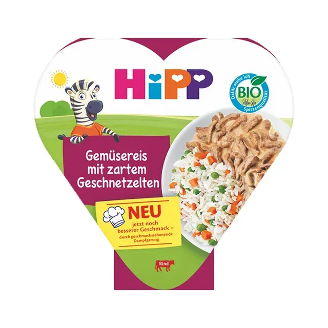 Riis juurviljade ja pehme veiselihaga 1.a, HIPP, 250 g