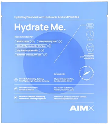 Niisutav näomask peptiididega Hydrate Me