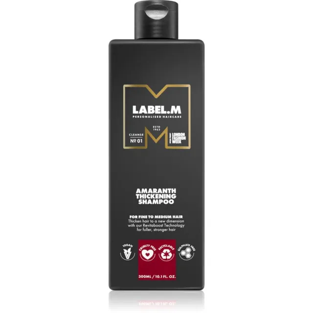 label.m Amaranth Juukseid paksendav šampoon õhukestele juustele 300 ml