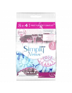 Gillette Simply Venus 3 ühekordselt kasutatavad raseerijad 12 tk