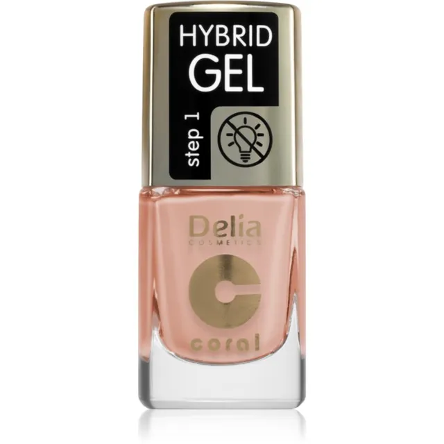 Delia Cosmetics Coral Nail Enamel Hybrid Gel Geelküünelakk varjund 136 11 ml