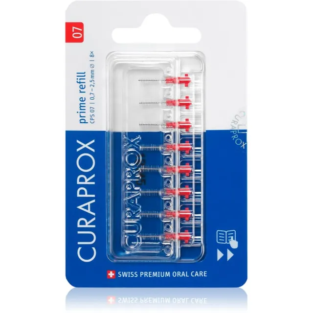 Curaprox Prime Refill Varuhambavaheharjad mull-pakendis CPS 07 0,7 - 2,5 mm 8 tk