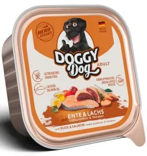 DOGGY Dog  koera konserv, pardiliha ja lõhe koos bataadi ja tomatitega, einekausike
