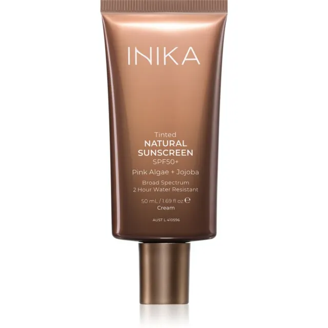 INIKA Organic Tinted Natural Sunscreen Tooniv päevituskreem SPF 50+ 50 ml