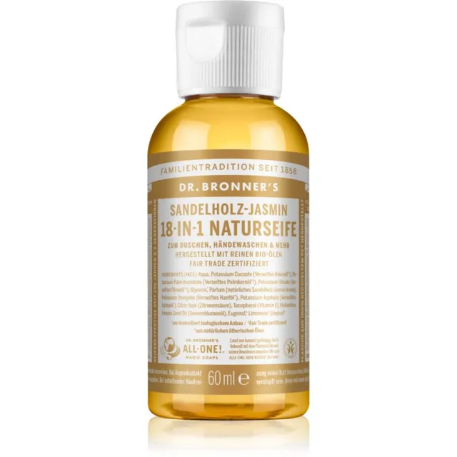 Dr. Bronner’s Sandalwood & Jasmine Universaalne vedelseep 60 ml