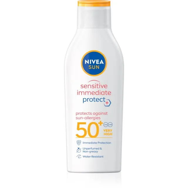 NIVEA SUN Sensitive Immediate Päevituslosjoon tundlikule nahale SPF 50+ 200 ml