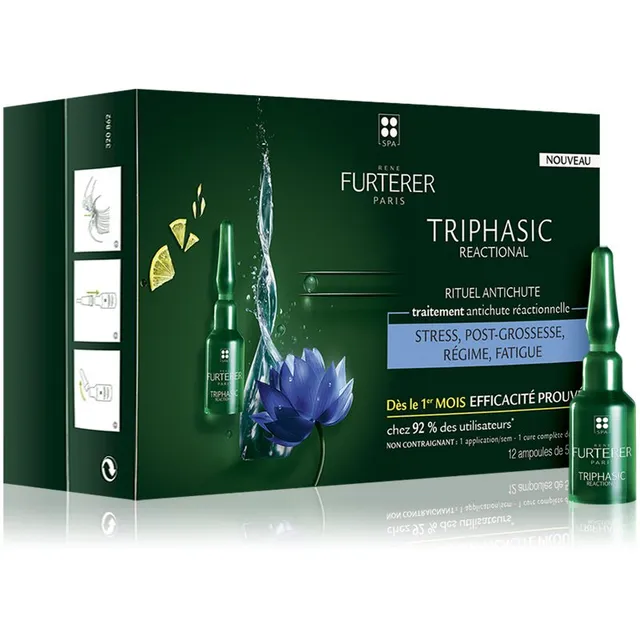 René Furterer Triphasic Reactional Reaktiivse juuste väljalangemise kompleksne hooldus 12x5 ml