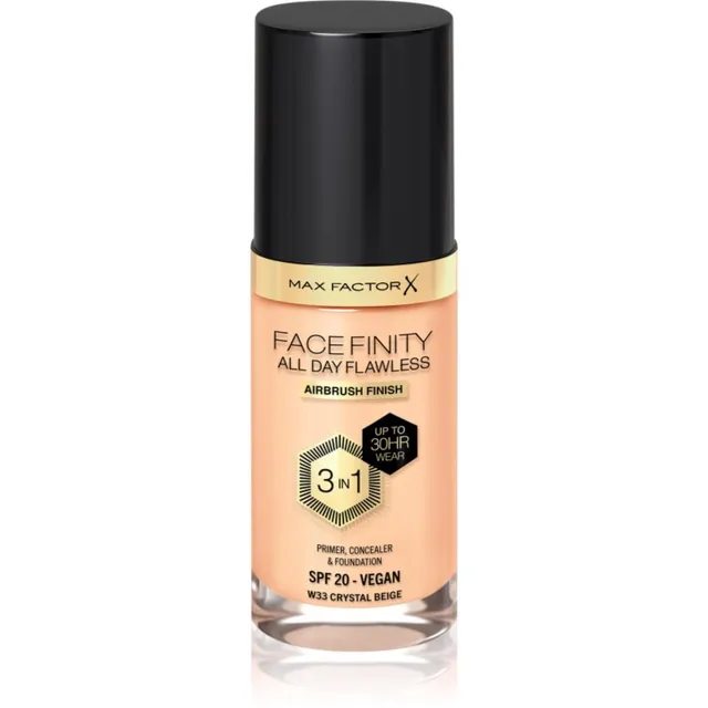 Max Factor Facefinity All Day Flawless Kauapüsiv jumestuskreem SPF 20 varjund 33 Crystal Beige 30 ml