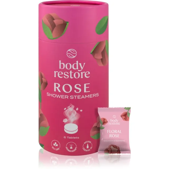 Body Restore Rose Shower Steamers dušitabletid roosi lõhnaga 6 tk