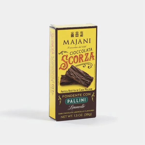 Pallini limoncello maitseline tume šokolaad Scorza 38g