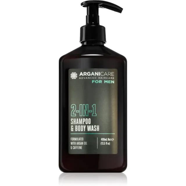 Arganicare For Men 2-In-1 Shampoo & Body Wash Dušigeel ja šampoon kaks-ühes meestele 400 ml