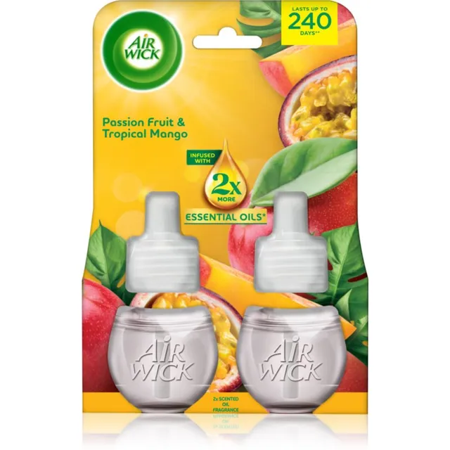 Air Wick Passion Fruit & Tropical Mango Elektriise hajuti täidis 2x19 ml