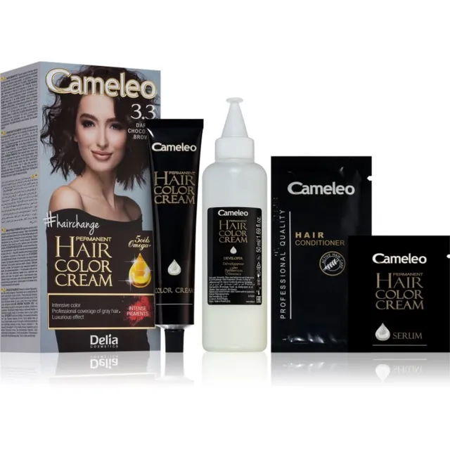 Delia Cosmetics Cameleo Omega Püsijuuksevärv varjund 3.3 Dark Chocolate Brown