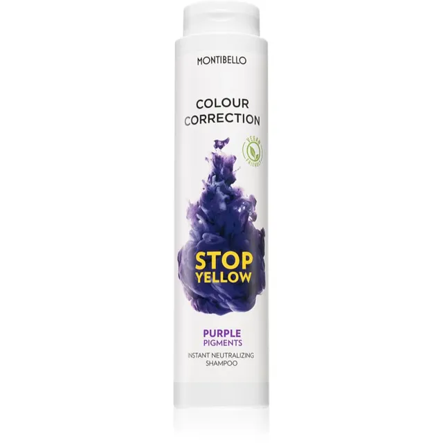 Montibello Colour Correction Stop Yellow Šampoon pleegitatud ja blondidele juustele kollaste toonide neutraliseerimiseks 300 ml