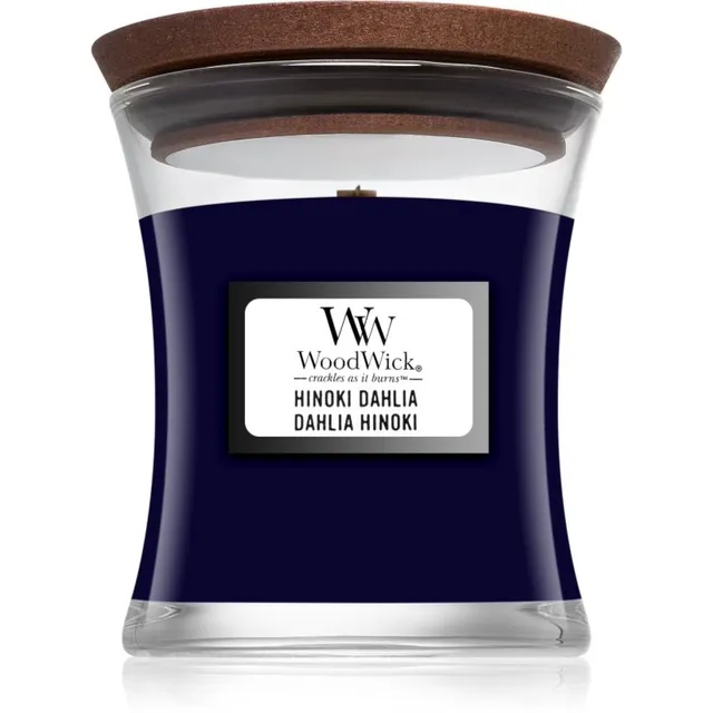Woodwick Hinoki Dahlia lõhnaküünal puidust taht 85 g