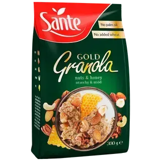 Sante gold granola röstitud müsli pähklite ja meega 300 g