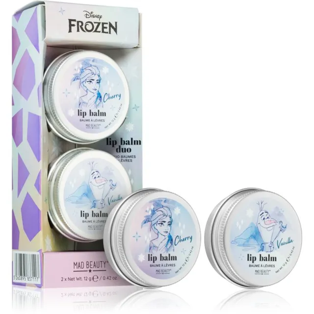 Mad Beauty Frozen Toitev ja niisutav huulepalsam topelt lõhn Cherry and Vanilla 2x12 g
