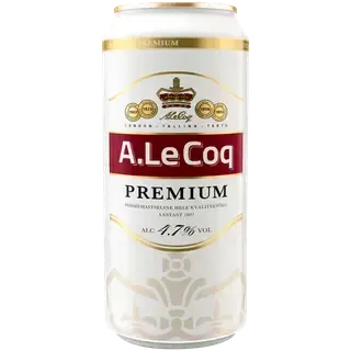 Hele õlu Premium, A. LE COQ, 500 ml purk