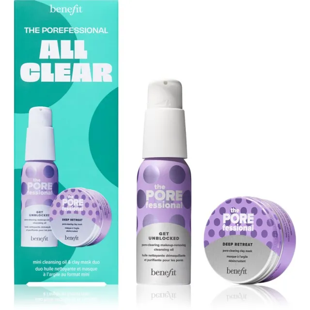 Benefit The POREfessional All Clear – Cleansing Oil & Clay Mask Duo Set Nahahoolduskomplekt