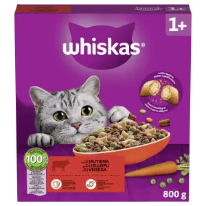 Whiskas kuivt.kassile 800g veiselihaga