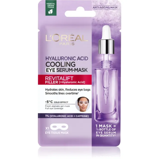 L’Oréal Paris Revitalift Filler Kirgastav ja niisutav lehtmask silmade piirkonnale 11 g