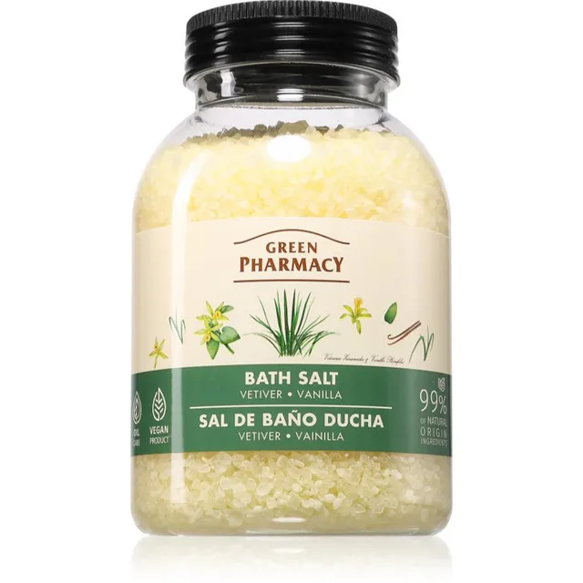 Green Pharmacy Vetiver & Vanilla Bath Salt Lõõgastav vannisool 1000 g