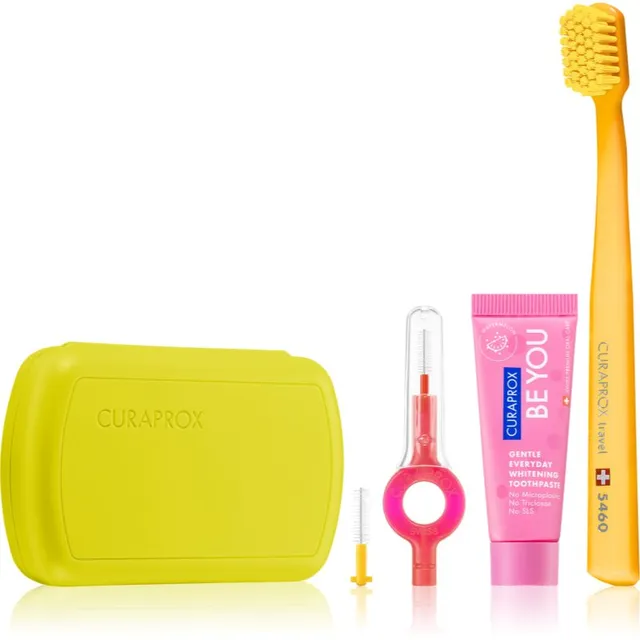 Curaprox Travel Set Reisikomplekt hammastele, keelele ja igemetele Green