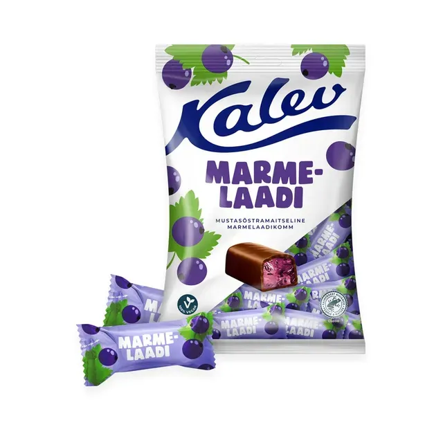 Mustsõstram. marmelaadikompvek, KALEV, 175 g