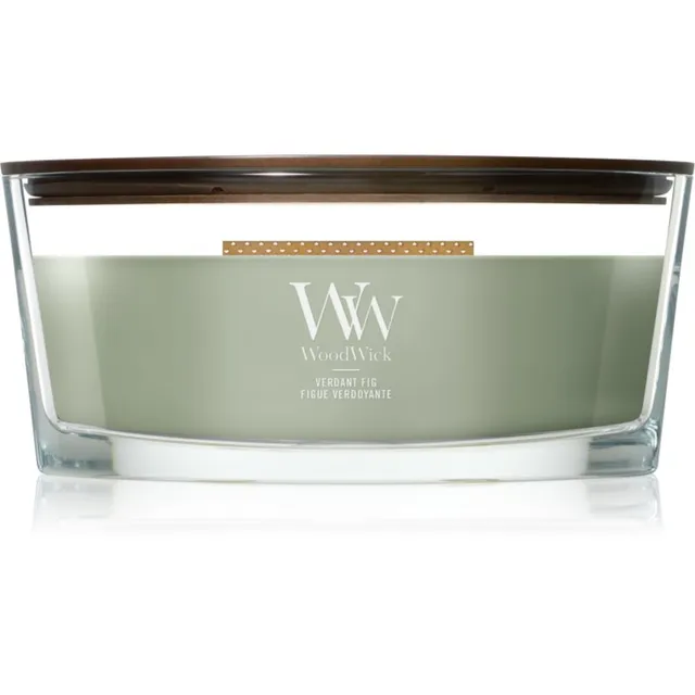 Woodwick Verdant Fig lõhnaküünal puidust taht 453.6 g