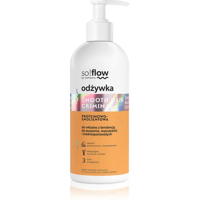 so!flow Frizzy and Dry Hair Protein-Emollient Conditioner Silendav palsam käharate juuste hoolduseks 300 ml