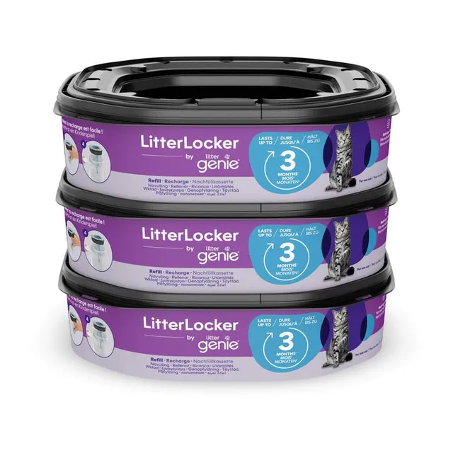Litterlocker Genie kilekotid, 6 m, 3 tk