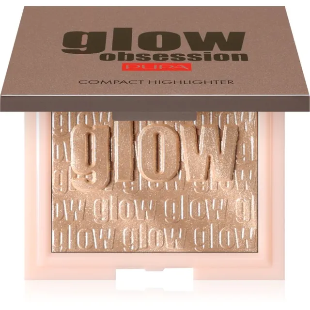 PUPA Milano Glow Obsession Professionaalne valgustneelav presspuuder varjund 100 - Light Gold 6 g