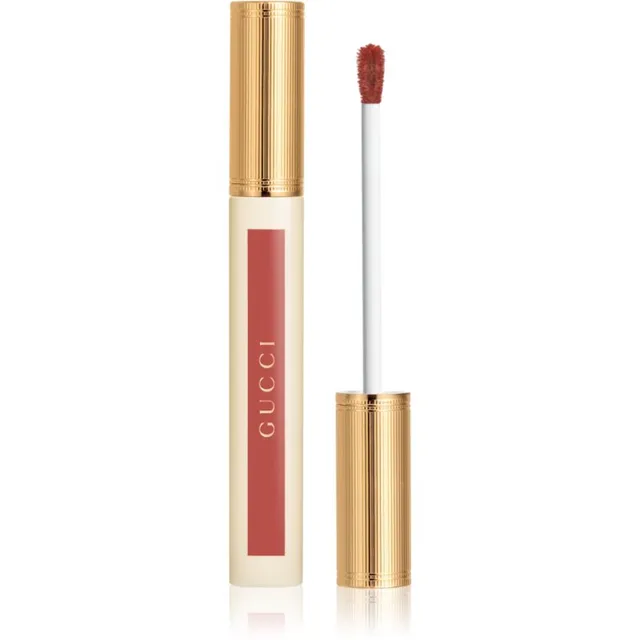 Gucci Gucci Beauty Glow Oil-In-Water Tint Liquid Lipstick läikiv niisutav vedel huulepulk varjund 217 Valeria Rose 6.5 ml