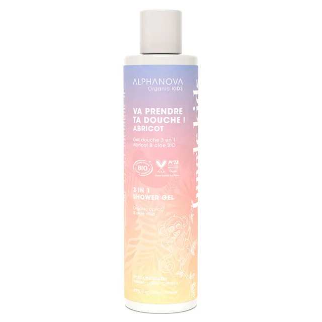 ALPHANOVA Organic Jungle Kids Apricot 3in1 Shower Gel 250ml