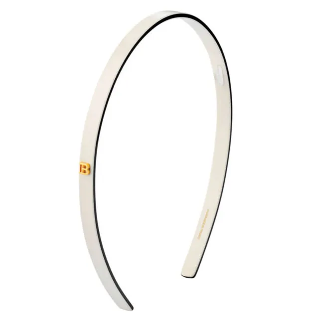 BALMAIN Hair White & Black Acetate Headband