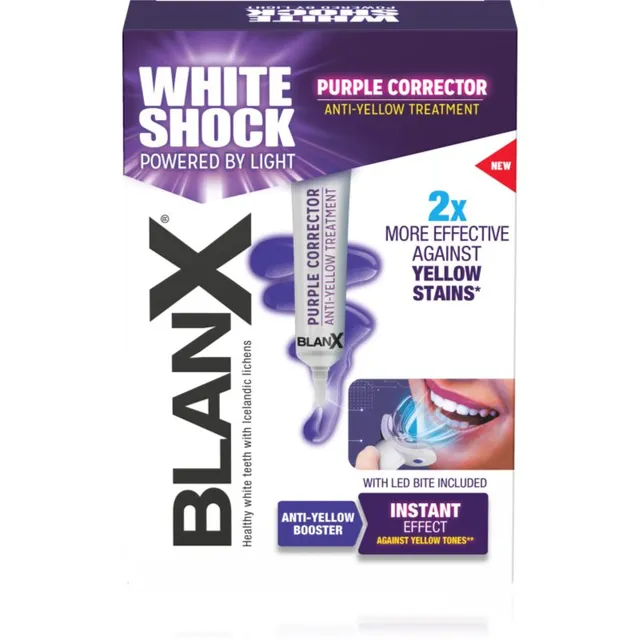 BlanX Shock Purple Treatment pleegitamiskomplekt hammastele