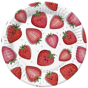 Daisy papptaldrik Maasikad 18cm 8tk