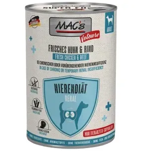 MAC's Vetcare RENAL värske kana- ja veiselihaga, neerutalitlust toetav konserv koerale