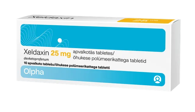XELDAXIN ÕHUKESE POLÜMEERIKATTEGA TBL 25MG N10