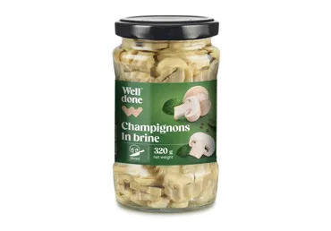 Šampinjonid viil.soolvees WELL DONE 320g