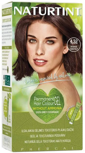 NATURTINT® kauapüsiv ammoniaagivaba juuksevärv, INTENSE CHESTNUT 4.32