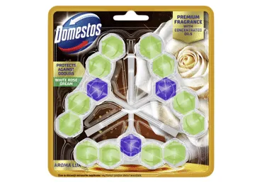 WC värskendaja DOMESTOS White Rose 3x50g