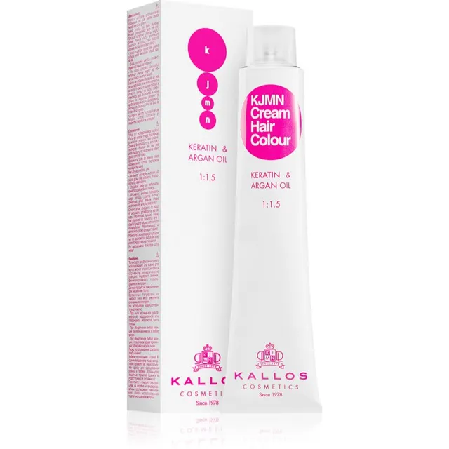 Kallos KJMN Professional Cream Hair Colour Keratin & Argan Oil Juuksevärv keratiini ja argaaniaõliga varjund 9.3 Very Light Golden Blond 100 ml