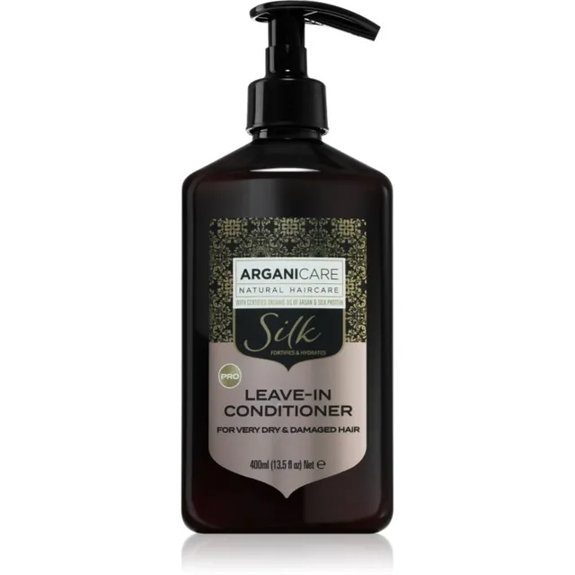Arganicare Silk Protein Leave-In Conditioner Juustesse jäetav palsam väga kuivadele ja kahjustatud juustele 400 ml