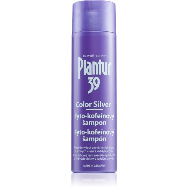 Plantur 39 Color Silver Kofeiinišampoon kollaste toonide neutraliseerimiseks 250 ml