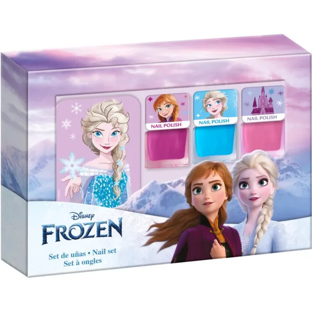 Disney Frozen Nail Set Küünelakikomplekt lastele 3y+ Pink, Blue, Pink 3x4.5 ml