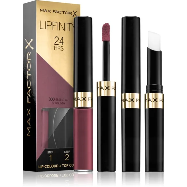 Max Factor Lipfinity Lip Colour Kauapüsiv huulepulk palsamiga varjund 330 Essential Burgundy 4,2 g