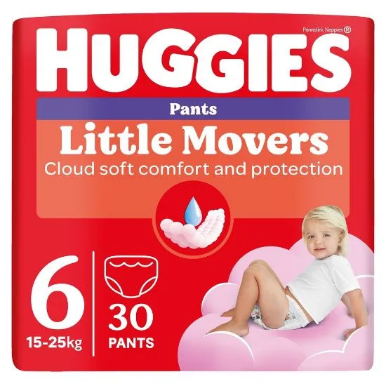 Huggies püksmähkmed Pants Little Movers 6 Girl 15-25kg 30tk